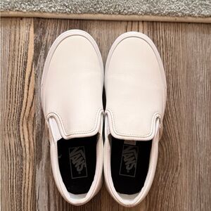 Vans Women's White Slip-On Loafers